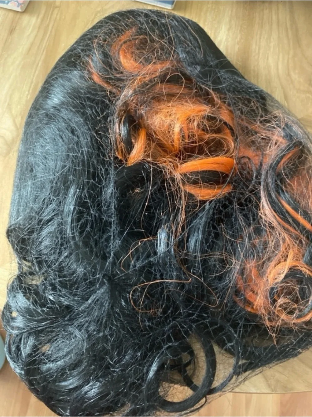 monster high orange and black Skelita Calaveras Costume Wig